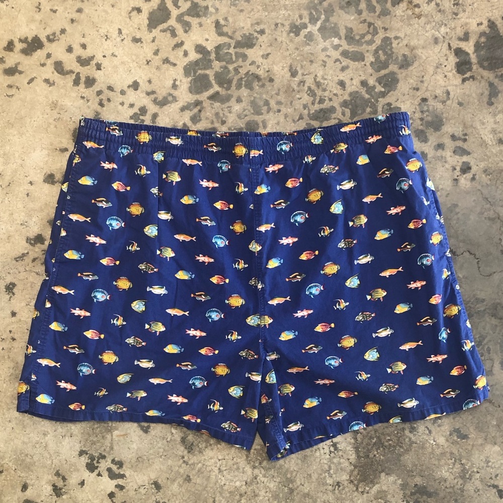 Chaps Ralph Lauren Fish All Over Print Swim Trunks